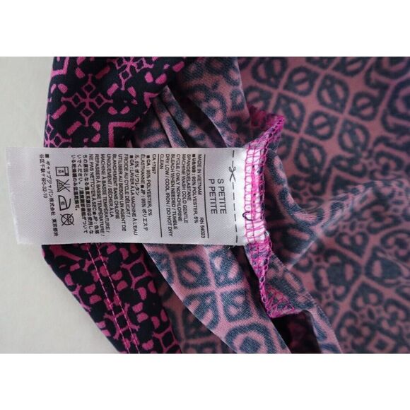 Banana Republic Women Petite Sz S Purple/Navy Geometric Keyhole Halter Dress $70 - Picture 10 of 12